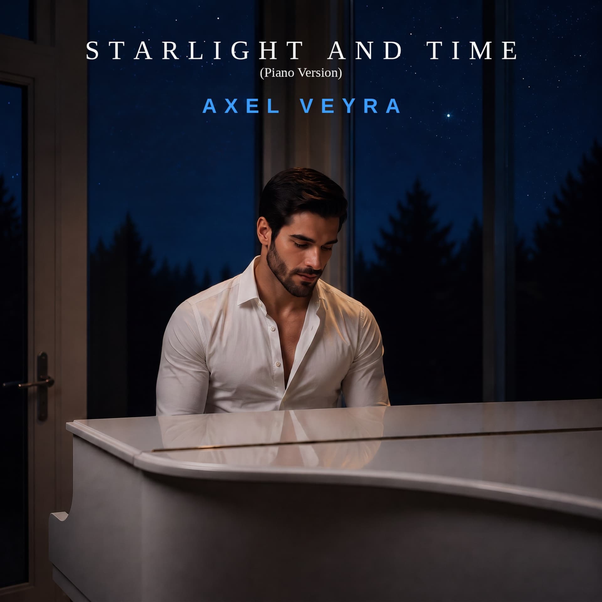 Starlight and Time (Piano Version) — album cover by Axel Veyra